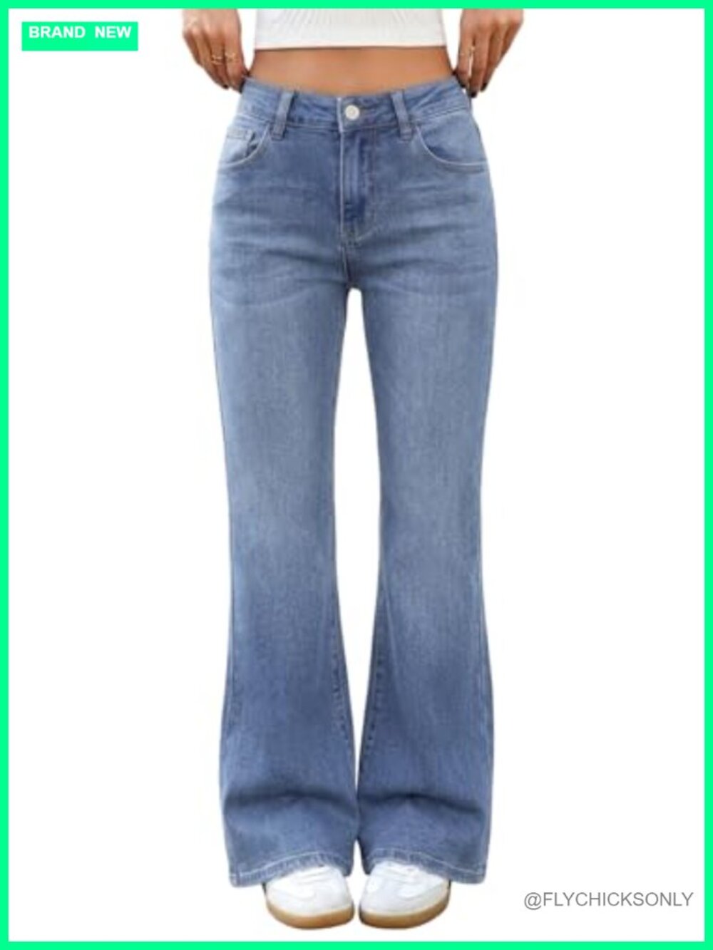 High Rise Bootcut Flare Jeans Four-Way Stretch Sweatpant Comfort Women's
